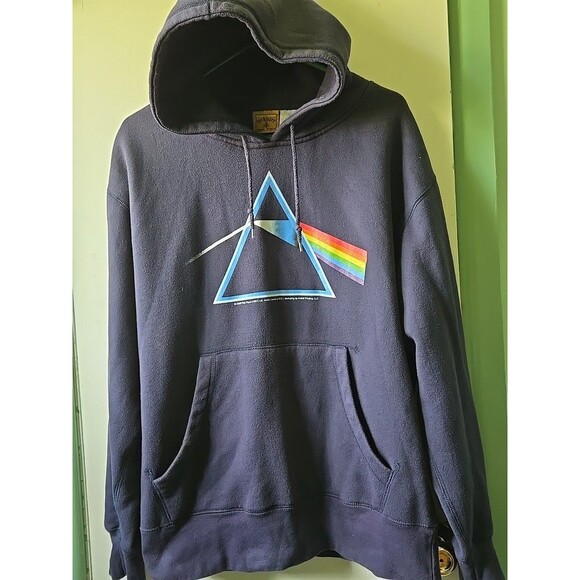Pink Floyd Hoodie Mens Large Rockware Anthill Dark Side L Pullover 2005 Print 3D - Picture 11 of 11